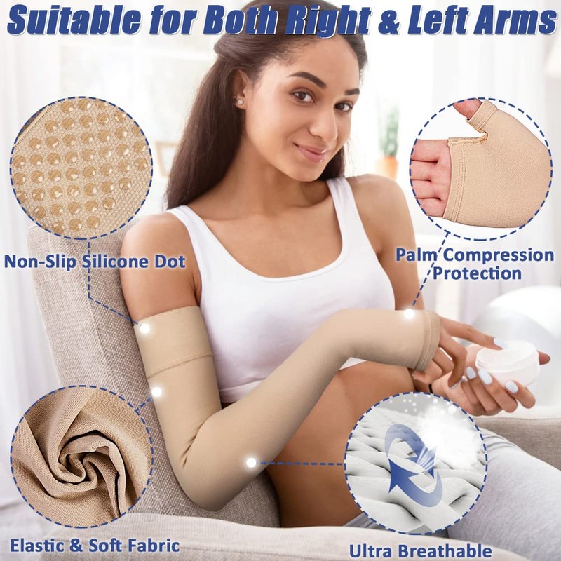 Beister 20-30 mmHg Compression Arm Sleeve with Thumb Support for