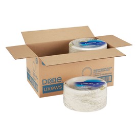 Dixie Ux9ws Pathways Soak-Proof Shield Paper Plates, 8 1/2, Grn/Burg, 125/Pk, 4 Pks/Ct