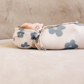 Copper Pearl Large Premium Knit Baby Swaddle Receiving Blanket Gemma in Tan