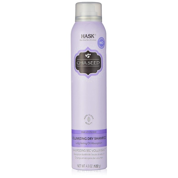 HASK, Shampoo en Seco, con Extracto de Semillas de Chía,