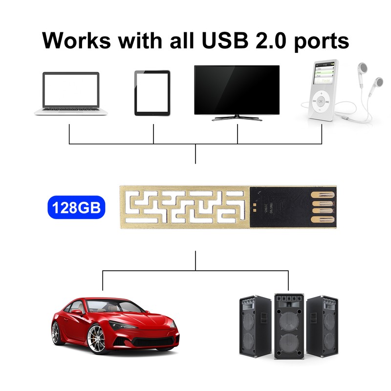 USB Flash Disk Portable Waterproof Metal 2.0 Drive Storage Memory