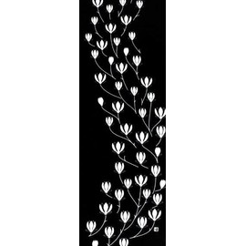 Somenoanobo Tenugui "Mokurun Black" Hand-dyed Cotton 100% Tokioka, Made in Japan, 13.8 x 39.4 inches (35 x 100 cm)
