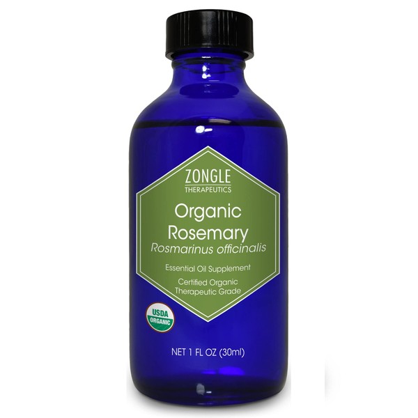 Zongle USDA Certified Organic Essential Oil, Safe to Ingest, 1 OZ (Rosemary)