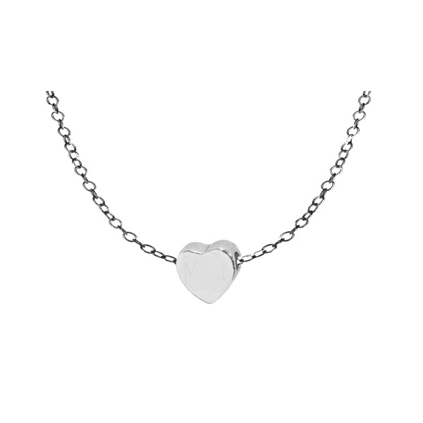 Very Small High Polished Silver Heart, 3/8ths Inch, European Designed