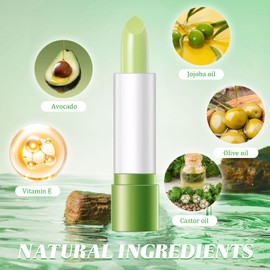 6 Stück Aloe Vera Lippenpflege,Verfärbung Aloe Vera Lipstick,Farbwechselnder Lippenstift,Beugt Effektiv Trockenen Lippen und Abblättern Vor,Geeignet für Männer und Frauen