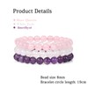 Risyfjew Crystal Bracelet for Women 8mm Healing Natural Stone Bracelet
