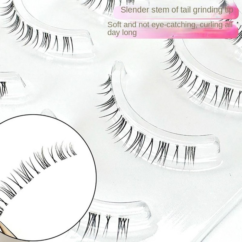 5 Pairs Korean Lower Eyelashes 3D Natural Look Comic Eyelashes
