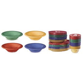 GET B-454-MIX-EC Melamine Narrow Rim Fruit/Dessert Bowl, 4.5 Ounce, Assorted Colors (Set of 4)