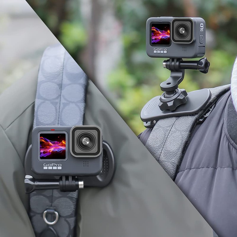 Backpack Strap Mount Quick Clip Mount, 360 Degree Rotation Backpack