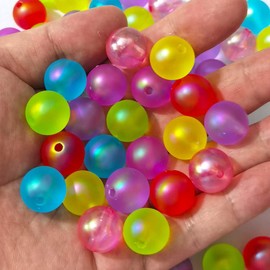 Qingxii Decorr Mixed Lots Shiny Silicone Bead DIY Beading Hairband Bracelets Necklace Craft Embelishment (Mixed Colors-Silicone#1)