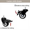 Heavy Duty Swivel Caster Wheels with Dual Brake, 2-in M8x15mm,