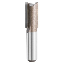 QUARKZMAN Straight Router Bit 1/2-Inch Shank 19/32-Inch Cutting Diameter, 2 Cutting Edges 1.18-Inch Cutting Length YG6 Carbide Router Bit with PTFE Heat Resistance Coating, Woodworking Groove Cutter