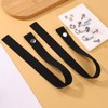 Lyreh 4pcs Pontoon Boat Ladder Straps, Black Imitation Nylon Snap