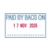 Trodat Printy 4750 Dater Stamp with English Phrase PAID BY