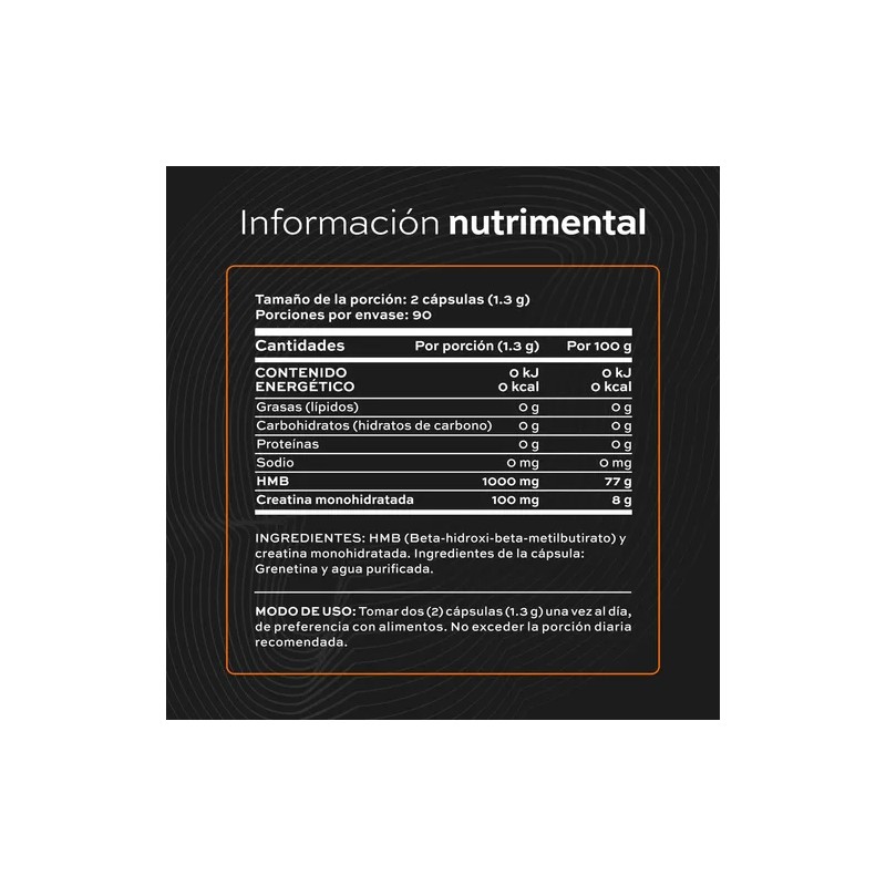 Hmb Potenciado Con Creatina Monohidratada 180 Cáps B Life