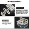 2 Pcs Glass Doors Hinge Cupboard Showcase Wine Cabinet Clamp