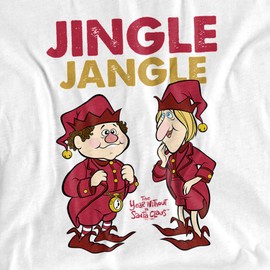 The Year Without Santa Claus Jingle Jangle Unisex Adult Canvas Brand T Shirt, White, 2X-Large