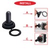 Bxian 14PCS Waterproof Dustproof Protective Cover 12mm Rubber Electric Toggle