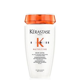 Champú Kerastase Nutritive Bain Satin | Limpia suavemente y repone la humedad para un cabello suave y brillante | Con proteínas a base de plantas y niacinamida | Para cabello seco de fino a medio