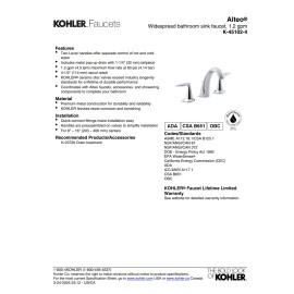 Kohler K-45102-4-BN Bathroom Sink Faucet - Gray