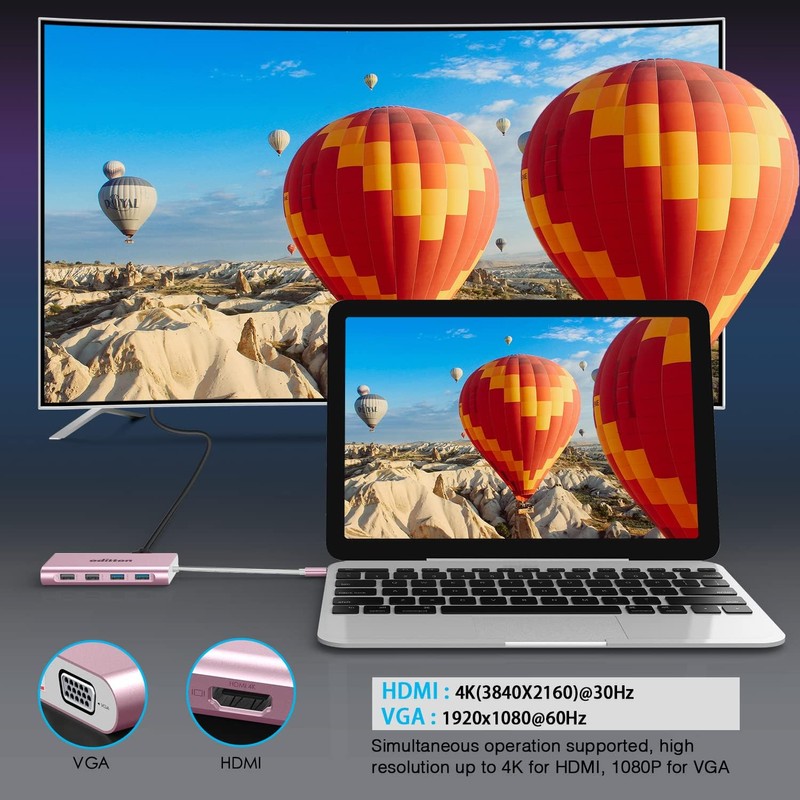 USB C Hub, oditton 11 in 1 USB C Docking