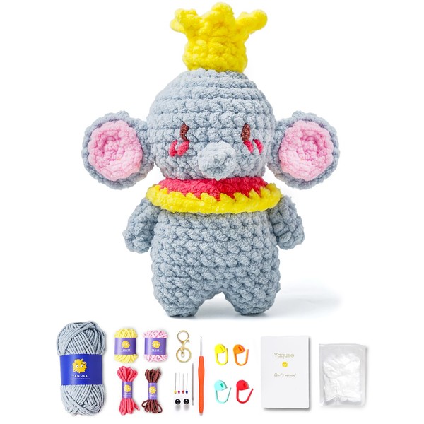 Yaquee Handmade Amigurumi Crochet Kit for Beginners Adults Crocheting Kit