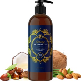 Maple Holistics Luxurious Vanilla & Tropical Passions Massage Oil Set - Aromatherapy Full Body Massage Oil for Couples Bundle with Naturally Scented Vegan & Non GMO Ingredients (8 Fl Oz Each)