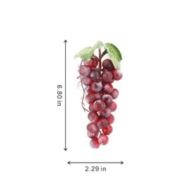 caiyjhao 2PCS Red Simulation Grapes, Fake Fruit Grapes Artificial Grapes Decorate The Kitchen Fruit Home Kitchen Decoration Thanksgiving Christmas Decoration Fruit Basket Decoration (36 Grains)