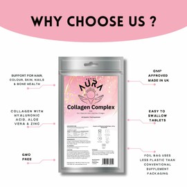 Bovine Collagen 1200mg +Hyaluronic Acid, Aloe Vera & Zinc - Skin, Bones & Joints