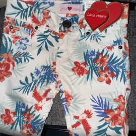 Little Hearts Pink Floral Little Hearts Spandex Toddler Jeans Size 3T