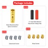 BAALA 14-12 Gauge Pure Brass Butt Connectors Kit, 20PCS Screw