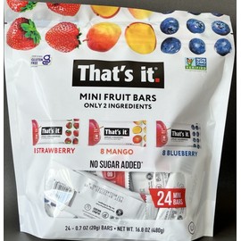 That’s it. That's It Mini Fruit Bars Strawberry, Mango, Blueberry 24 mini bars 16.8 oz