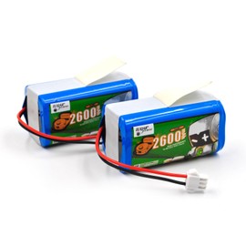 Coonyard (2-Pack) 14.8V 2600mAh Rechargeable Battery for Deebot N79S DN622 Eufi RoboVac 11 11S 11S Plus 11S MAX 15C 25C 30C 35C G10 R500 R450 Hybrid G30 etc.