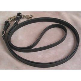 Roper Style Reins Heavy Weight Black Beta Biothane