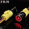 FILN 19mm Momentary Push Button Switch - 2Pcs, Black Plated