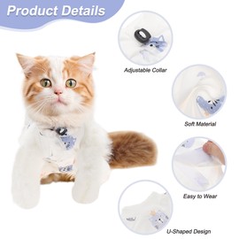 RENEWREVITAL Cat Recovery Suit, Soft Breathable Cat Surgeries Suit, Cat Onesie for Cats After Surgeries, Prevents Licking Wounds, L, White