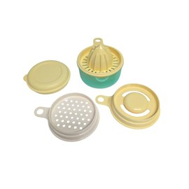 Tupperware Kitchen Aid Lemon Press Baking Kitchen Pearl Egg Separator Baking Aid Mini Grater Egg Separator 200 ml Yellow Turquoise