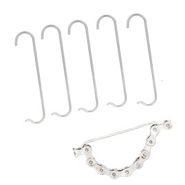 NA 10 Pcs Bike Chain Hook 7cm Joint Hook Bicycle Chain Repair Tool Removal Chain Connecting Tool Bicycle Accessories for Mountain Bike Road Bike, Silver