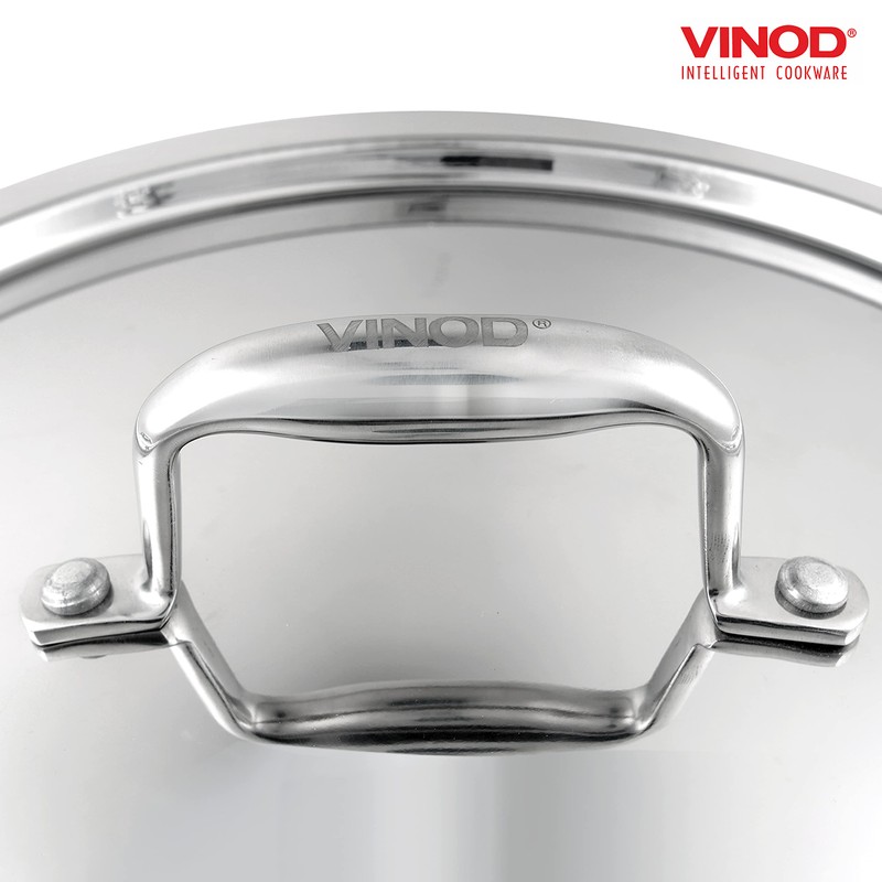 Vinod Platinum Triply Stainless Steel Kadai | Suitable For Indian