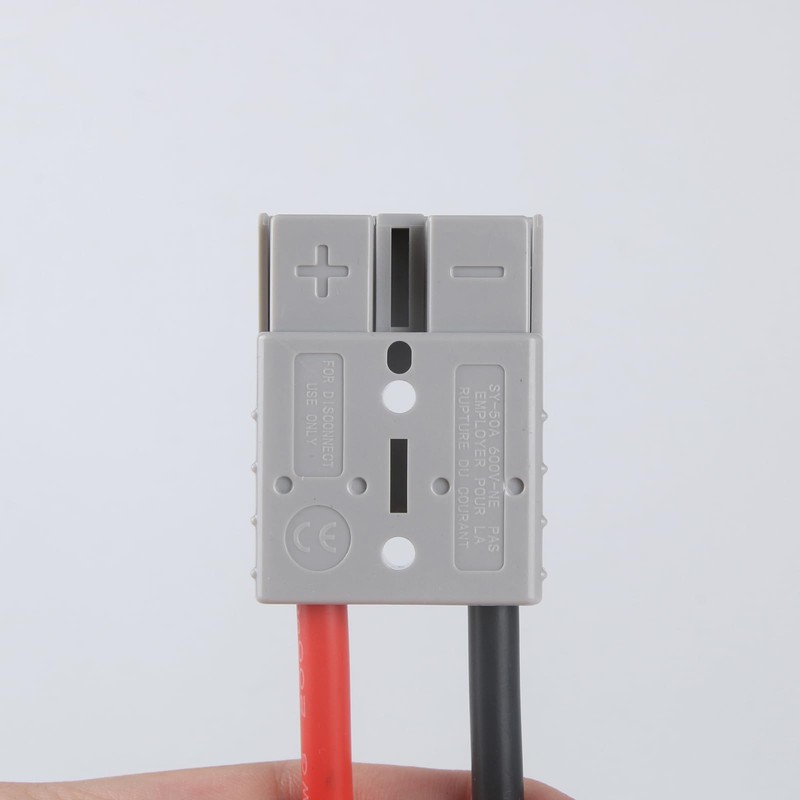 8AWG Cable with 50A Connector for LiFePO4 Battery Compatible with