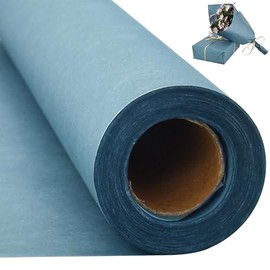 BEISHIDA Grey Blue Wrapping Papper, 15" X 32ft Kraft Wrapping Paper Roll Gift Wrapping Paper, Bulletin Board Paper, Flower Wrapping Papper for Gift Wrap Christmas Mother's Day Valentine's Day