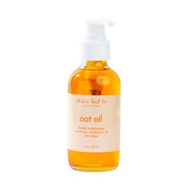 Oat Oil Face Skin, Eczema Baby Oat, Psoriasis Dry Skin Ceramides, 4 glass pump bottle