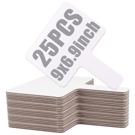 Acrux7 25 Pack Dry Erase Paddles 9"x6.9" Handheld Whiteboard Paddles, Double Sided White Board Paddles, Small Dry Erase Answer Paddles for Classroom, Auction, Office, Meeting, Party