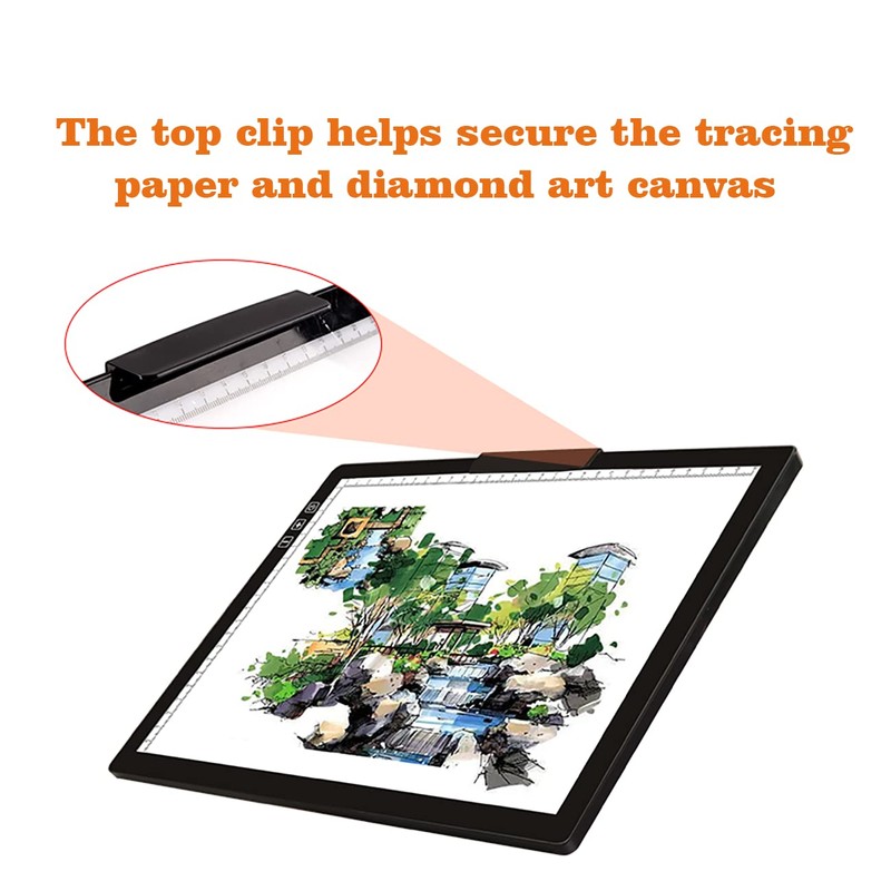 Wireless Rechargeable A4 LED Light Pad w/Built-in Riser Stands, 6