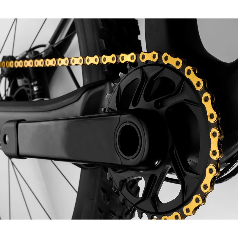 KMC X12 Waxed 12 Speed Chain, Ti-N Gold/Black, 126 Link
