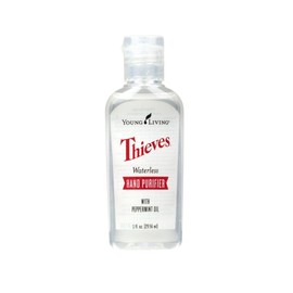 Young Living Thieves Waterless Hand Purifier with Peppermint Oil | 1 oz | Convenient, Refreshing, and Gentle Cleanser for Soft Hands