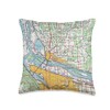 Vintage Vancouver WA Map (1967) Throw Pillow