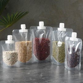 8 Packs Drink Pouch Drinks Flasks Plastic Flasks Concealable and Reusable Drink Pouches Disposable Drink Container for Travel Outdoor Sports Leak-Proof Foldable