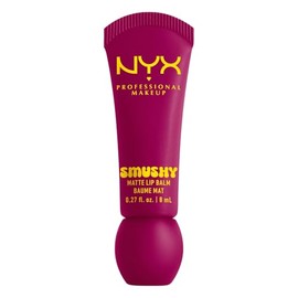 NYX Professional Makeup Smushy Matte Lip Balm tono Sippin (morado), 8 ml - Bálsamo labial efecto tinta coreana con aroma a frambuesa, textura cremosa, efecto blurry e hidratación duradera. Fórmula vegana