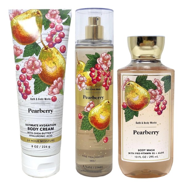 Bath and Body Work Pearberry Trio Gift Set - Body
